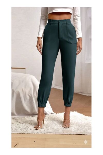 byasafkids Women's High Waist Imported Crepe Pants with Pockets and Elasticat...