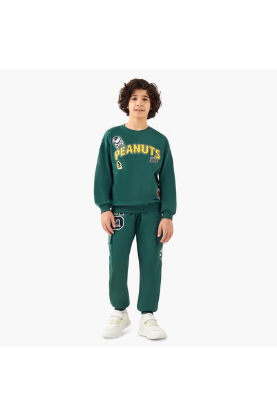 CPLG Boys Sweatshirt and Joggers Set with Snoopy Print - Cotton - Long Sleeve...