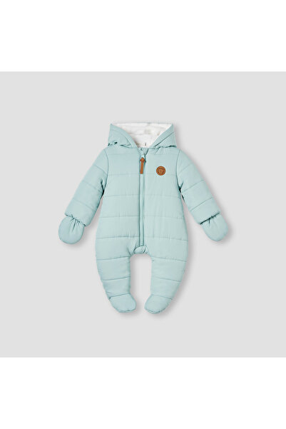 Juniors Quilted Hooded Coverall with Long Sleeves and Zip Closure