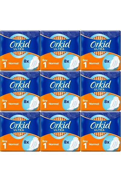 Orkid Hygienic Pad Ultra Extra Normal 72 Pieces Standard Pk (9Pk*8)