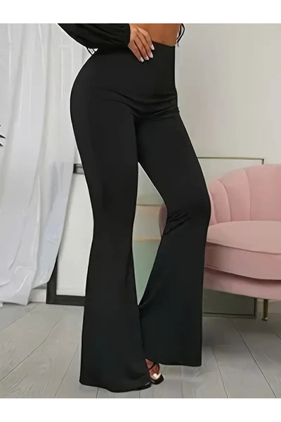 byasafkids بنطلون نسائي عالي الخصر واسع الساق للغوص