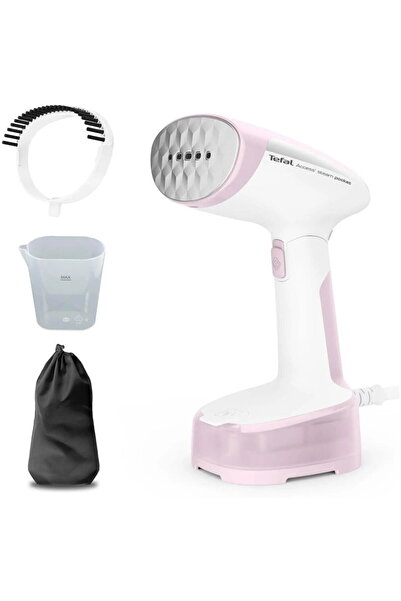 TEFAL DT3050 cu abur 1300 W, abur variabil 20 g/min, Oprire automata, husa pentru transport, alb & roz