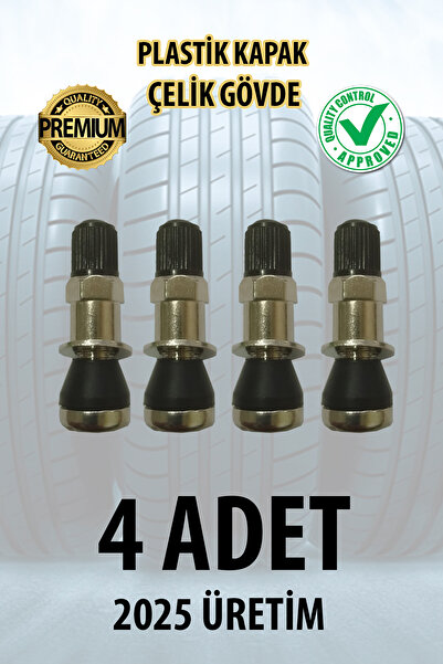 markanza Siyah Plastik Kapaklı Çelik Sibop Seti 4 Adet Şık Görünüm ve Dayanık...