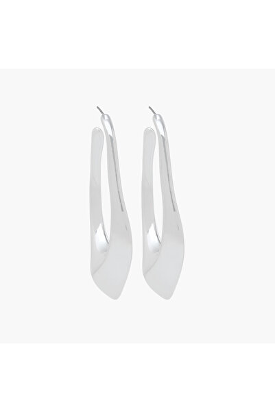 Lifestyle أقراط حلقية معدنية بمشبك خلفي