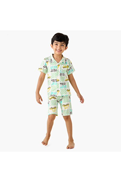 Juniors Taxi Print Shirt and Shorts Set