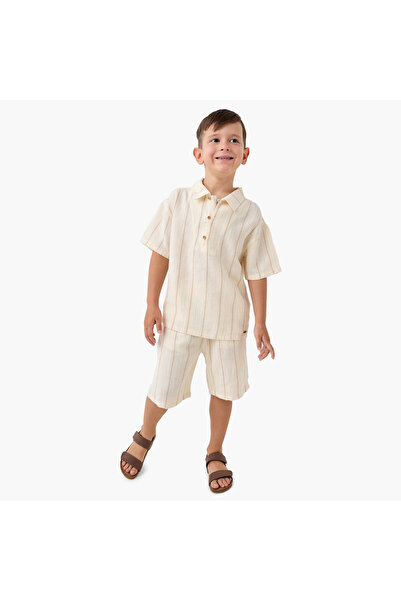 ELIGO Striped T-shirt and Shorts Set
