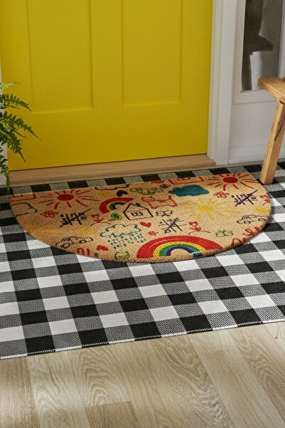 Chilai Home Coco Pingis Mat 45X75 cm Doğal Koko Kıl Paspas,Hindistan Cevizi N...