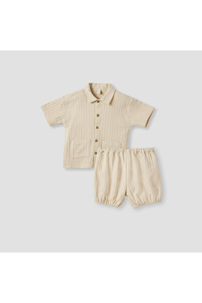 giggles Ribbed Shirt and Shorts Set