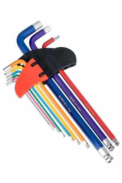 SYOSI Metric Long Arm Hexagon Wrench Tools Set with Ball End, Alloy Steel L-Keys Wrenches for Bike a