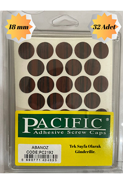 Mobilyap 18 mm Yapışkanlı Vida Gizleme Yapıştırma Vida Tapası Tıpası(32 Adet)...