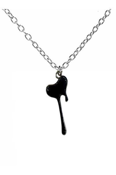 HER ŞEY NOTA www.herseynota.com قلادة على شكل قلب أسود متدلي – تصميم بديل مع ...