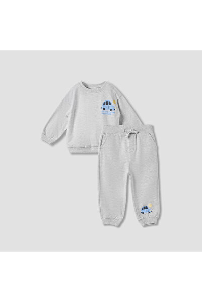 Juniors طقم مكون من قطعتين: سويت شيرت وبنطال رياضي مطبوع برسومات