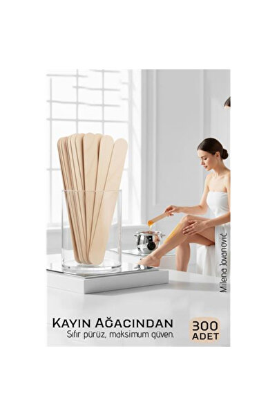 Marsilyan Ieg ™   Premium Wooden Waxing Spatula 300-Pack - Professional Salon...