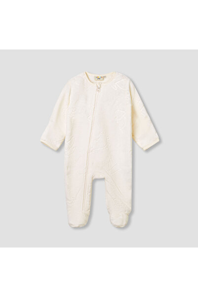 Juniors Dinosaur Embossed Coverall with Long Sleeves