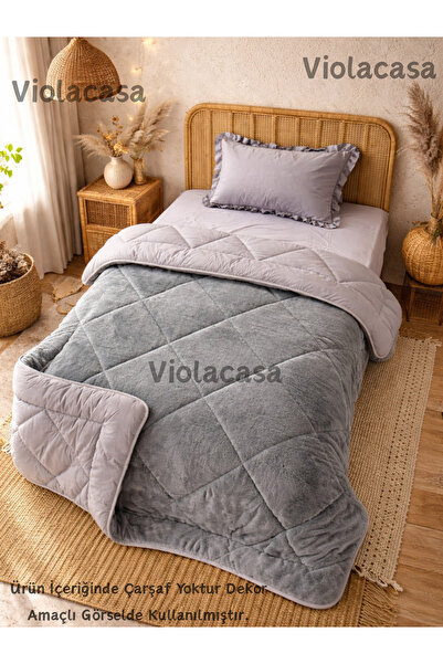 Violacasa Одномісний приватний комплект ковдри з наволочкою з рюшами Welsoft