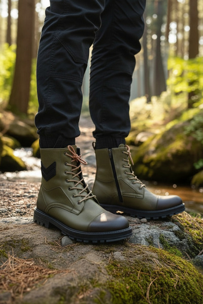 Zerenyus Zer-347 Premium Waterproof Khaki Men's Boots