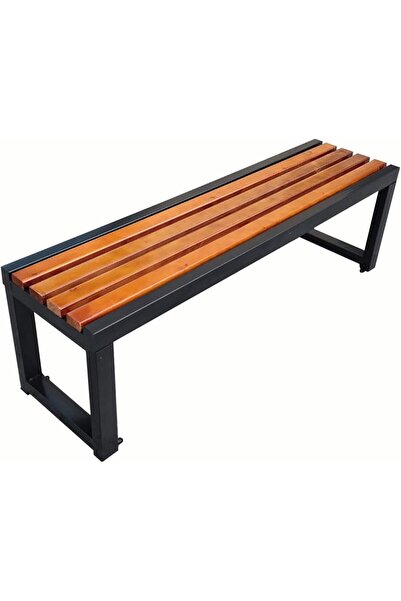 MAVİ TREND Metal Doğal Ağaç Masif Bank Bench Oturma Koltuğu Bekleme Salonu Of...