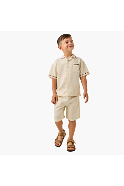 ELIGO طقم قميص وشورت منقوش