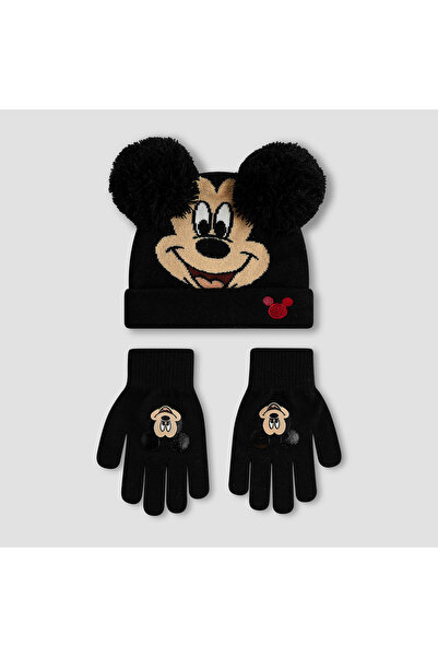 Disney Winter Beanie and Gloves Set with Mickey Mouse Print