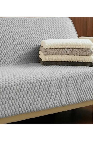 GÜRLEK TEKSTİL Non-Slip Luxury Plush Sofa Cover Washable, Soft Textured 170 X 215 Sofa Throw Blanket