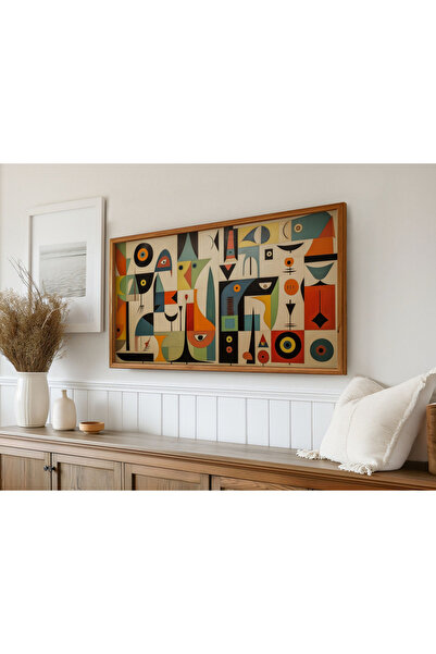 woodhomeworks Tek Parça Gerçek Ahşap Yatay Panorama Çerçeveli Tablo asimo