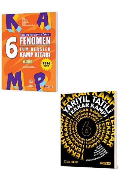 Efsane Yayınları 6.Sınıf Fenomen 1.Dönem Tüm Dersler Kamp Kitabı + 6.Sınıf Hı...