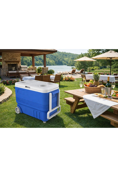 Davet Termos 45 Litre Tekerlekli Termos - Ice Box - Piknik Tekerlekli Termos