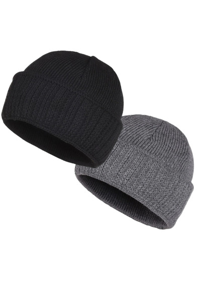 QUOS 2-Piece Men's Fisherman Beanie