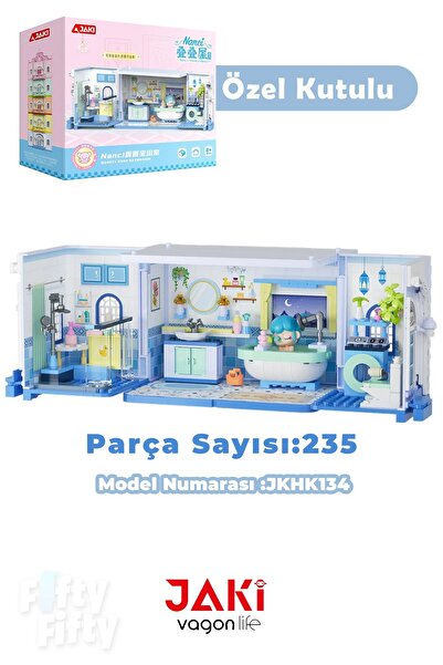 Vagonlife Jaki Nanci Series Bathroom / Shower 235 Piece Toy Construction Set -Ffjkhk134