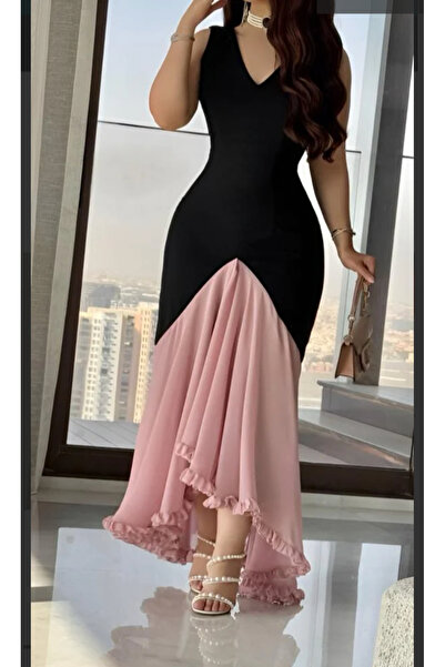 Razan Fashion Naomi's midi dress is attractive and elegant in the new pink color.