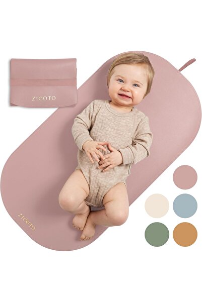 ZICOTO وسادة تغيير حفاضات أطفال محمولة وجميلة - قابلة للمسح وسهلة التنظيف - و...