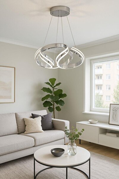 FERLUCE AVİZE LEDLİ AVİZE DRON BÜYÜK 4 KANAL KROM