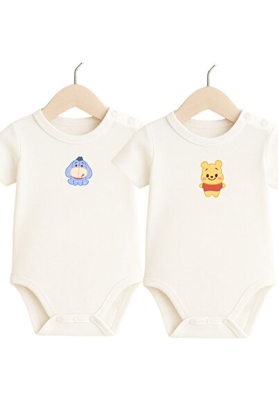 babytex 100% Cotton 2-Piece Bodysuit with Snap Fasteners on the Shoulders & B...