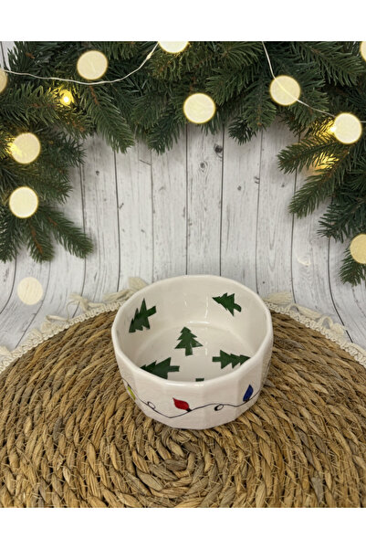 shop Yılbaşı Temalı El Yapımı Seramik Kase - Bowl