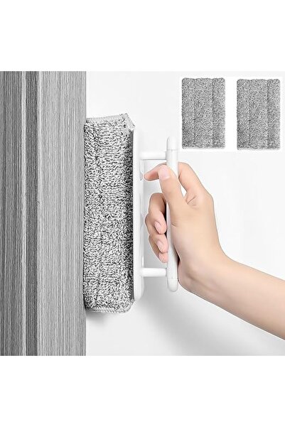 Arabest فرشاة تنظيف أخاديد النوافذ، أدوات تنظيف الشقوق اليدوية مع قطعتي قماش تنظيف بديلتين