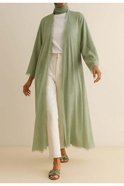 MayaCloset Luxury Arabic Sheer Dantel Abaya & Kimono & Ferace