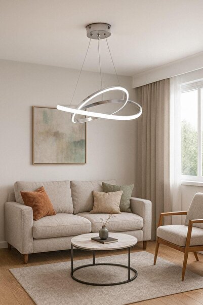 FERLUCE AVİZE LEDLİ AVİZE KAR ÇİÇEĞİ KÜÇÜK KROM