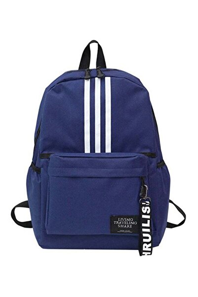 Generic Zipper Closure Backpack Blue