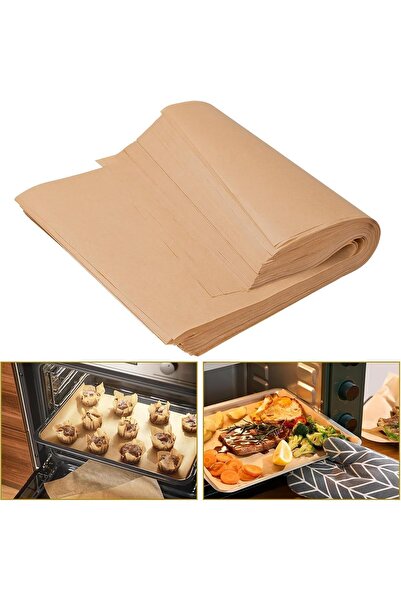 Arabest 200 ورقة من ورق الخبز غير المبيض، ورق خبز غير لاصق مقطع مسبقًا، ورق مقاوم للدهون (40 × 30 سم)