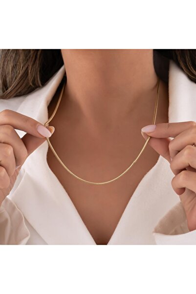 H.M Hakan Mücevherat 14 Ayar Yuvarlak Balıksırtı Altın Zincir 2 Mm