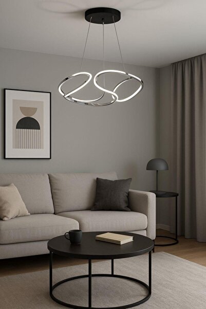 FERLUCE AVİZE LEDLİ AVİZE DRONLU PAPATYA KROM