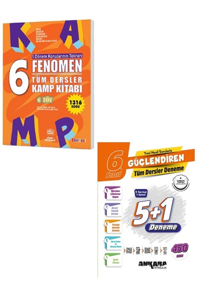 Efsane Yayınları 6.Sınıf Fenomen 1.Dönem Tüm Dersler Kamp Kitabı + 6.Sınıf An...