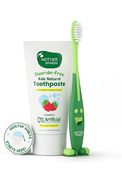 Mother Sparsh Toothpaste for Kids-50g, Strawberry (With Free Toothbrush)