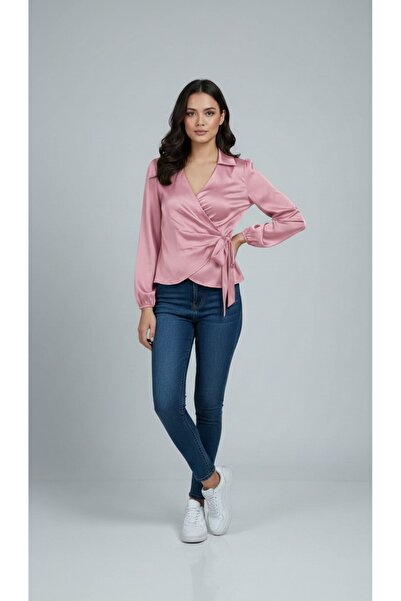moda src YANDAN BAĞLAMALI KRUVAZE YENİ SEZON KADIN BLUZ