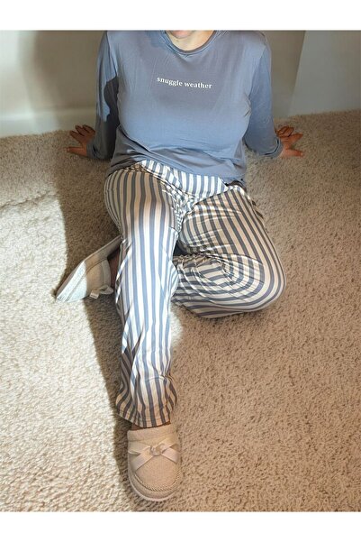 Mihra KADIN ÇİZGİLİ PİJAMA TAKIMI