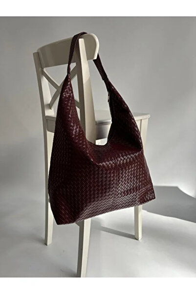 Eom Via Accessory Women's Knitted Patterned Leather-Look Shoulder Bag