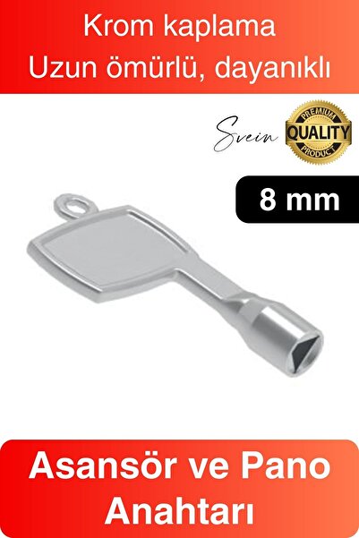 Svein 8 mm Asansör Pano Anahtarı Krom Kaplama Kapı Açma Dayanıklı Kolay Prati...