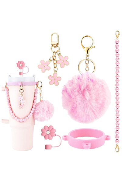 Store Quencher Pipetli Termos için Aksesuar Seti 5 Parça Set İncili Taşıma Zi...