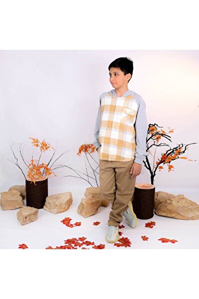 Mamnon Honey gray check shirt