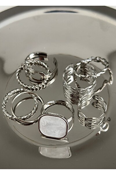 KİLİGİSTANBUL Multiple Ring Set with Sedefli̇